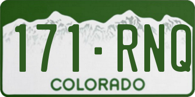 CO license plate 171RNQ