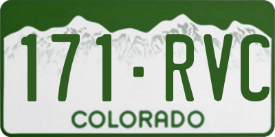 CO license plate 171RVC