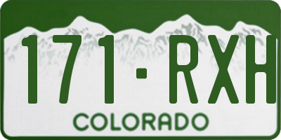 CO license plate 171RXH