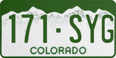 CO license plate 171SYG