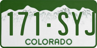 CO license plate 171SYJ
