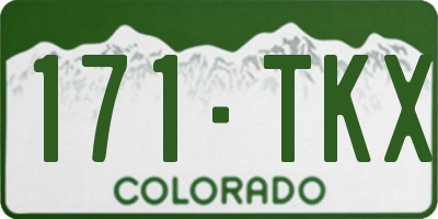 CO license plate 171TKX
