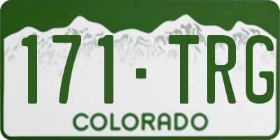 CO license plate 171TRG