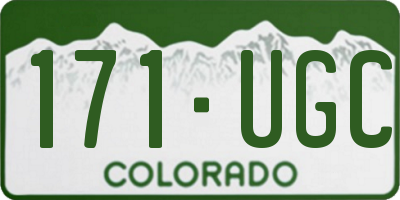 CO license plate 171UGC