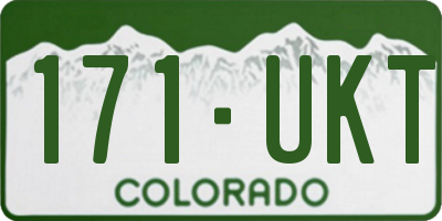 CO license plate 171UKT