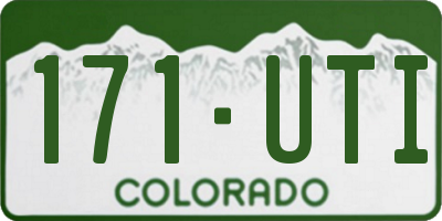 CO license plate 171UTI