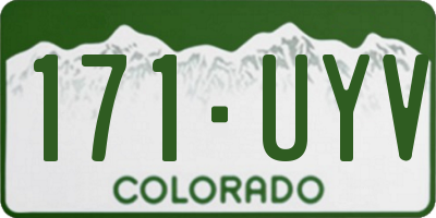 CO license plate 171UYV