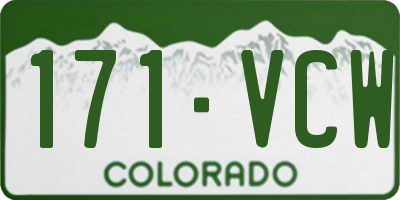 CO license plate 171VCW