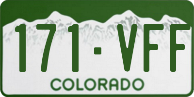 CO license plate 171VFF
