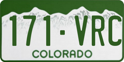 CO license plate 171VRC