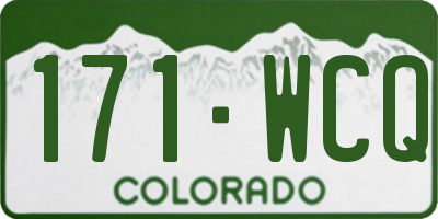 CO license plate 171WCQ