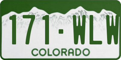 CO license plate 171WLW