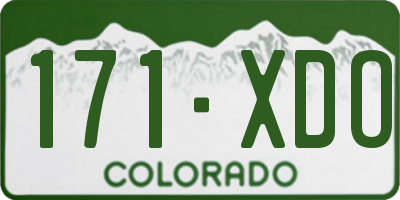 CO license plate 171XDO
