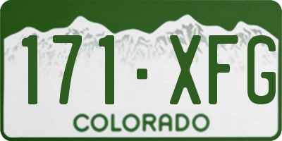 CO license plate 171XFG