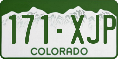 CO license plate 171XJP