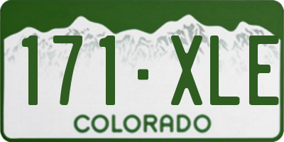 CO license plate 171XLE