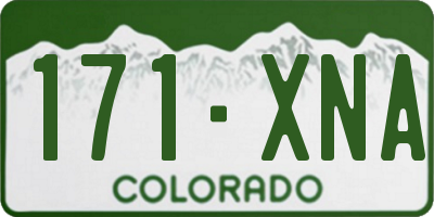 CO license plate 171XNA