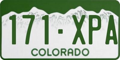 CO license plate 171XPA