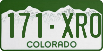 CO license plate 171XRO