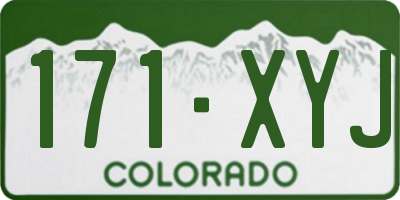 CO license plate 171XYJ