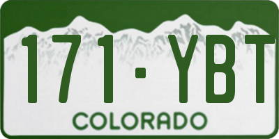 CO license plate 171YBT