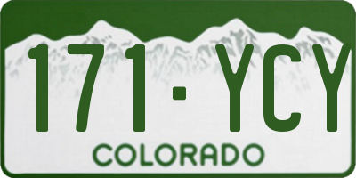 CO license plate 171YCY