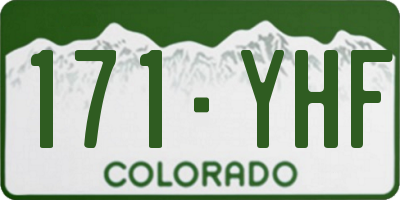 CO license plate 171YHF