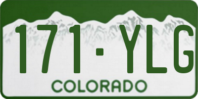 CO license plate 171YLG