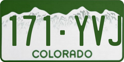 CO license plate 171YVJ