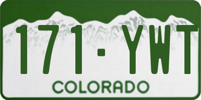 CO license plate 171YWT