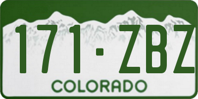 CO license plate 171ZBZ