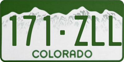 CO license plate 171ZLL