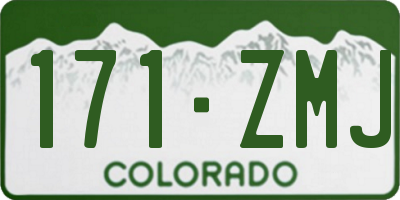 CO license plate 171ZMJ