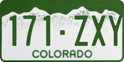 CO license plate 171ZXY