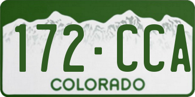 CO license plate 172CCA