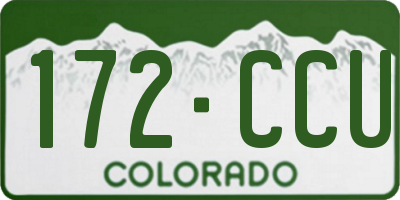 CO license plate 172CCU
