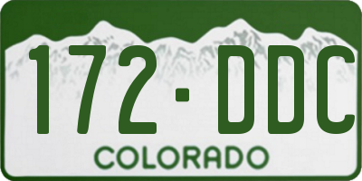 CO license plate 172DDC