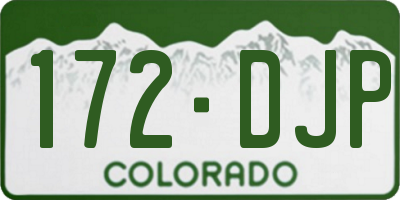 CO license plate 172DJP