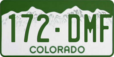 CO license plate 172DMF