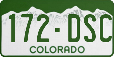 CO license plate 172DSC