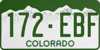 CO license plate 172EBF