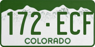 CO license plate 172ECF