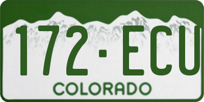 CO license plate 172ECU