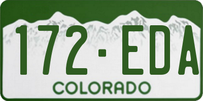 CO license plate 172EDA