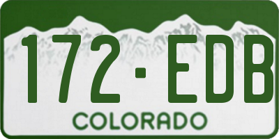 CO license plate 172EDB