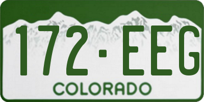 CO license plate 172EEG