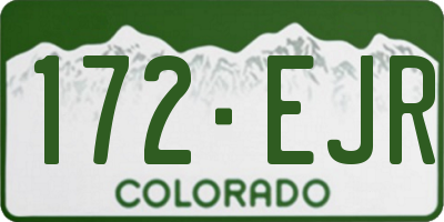 CO license plate 172EJR