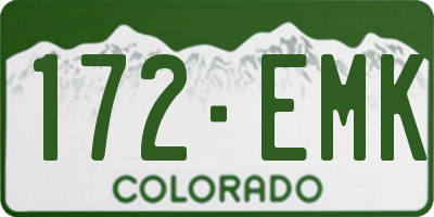 CO license plate 172EMK