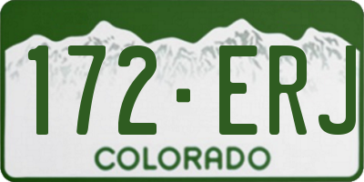 CO license plate 172ERJ