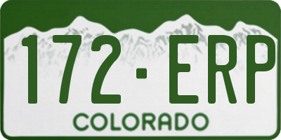 CO license plate 172ERP